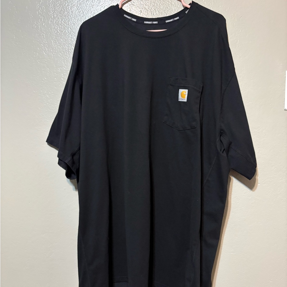 Men’s Carhartt Force Black Short-Sleeve Pocket Tee Size 4XL